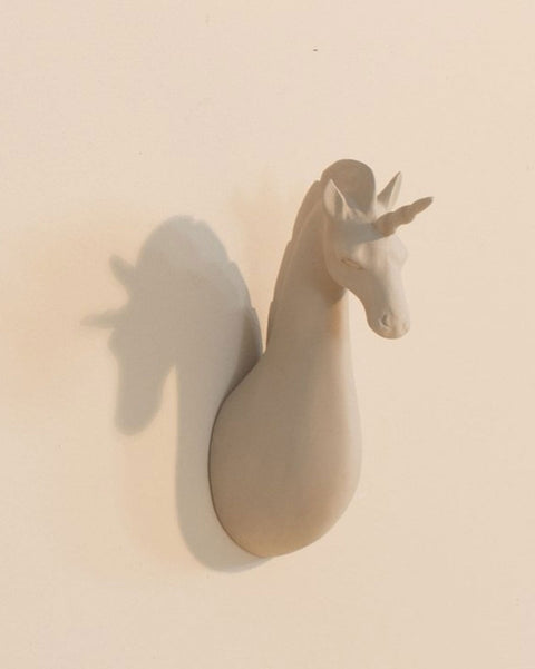 Διακοσμητικό Ξύλινο Άγκιστρο Τοίχου Animal Big Unicorn Υ25cm σε 7 Αποχρώσεις-Γκρι Απαλό