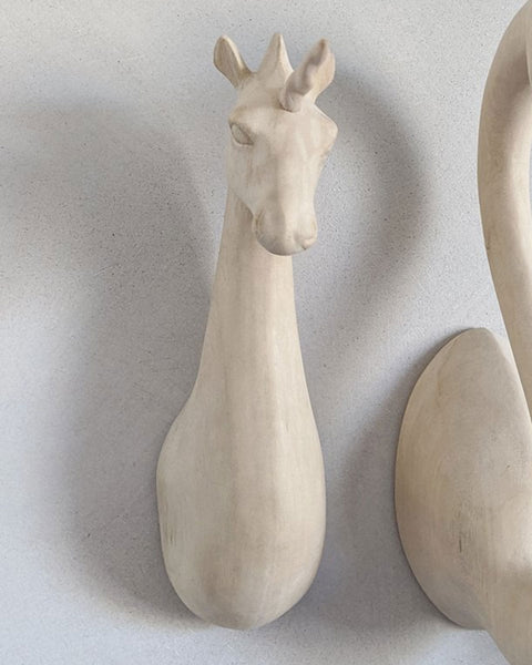 Διακοσμητικό Ξύλινο Άγκιστρο Τοίχου Animal Big Unicorn Υ25cm σε 3 Αποχρώσεις