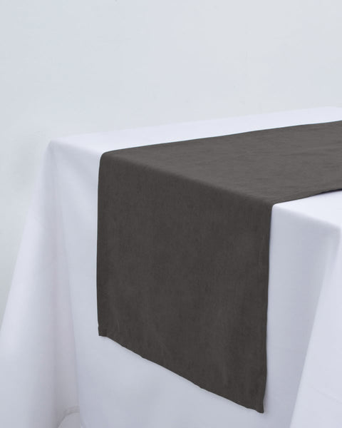 Βελούδινη Τραβέρσα Runner Velvet Suede 9 Αποχρώσεις-Ανθρακί