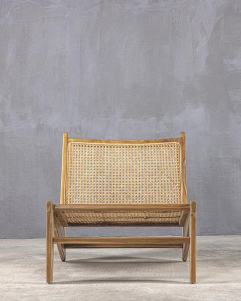 Lounge Natural Ξύλινη Πολυθρόνα Vimet 54x69x63cm