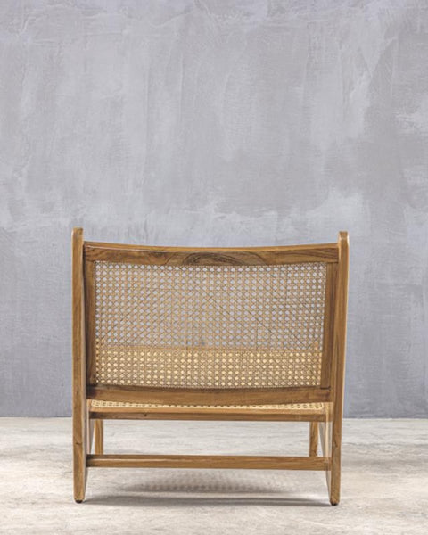 Lounge Natural Ξύλινη Πολυθρόνα Vimet 54x69x63cm