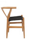 Πολυθρόνα Από Ξύλο Teak με Μαύρο Κάθισμα Agathe 51x55x77cm