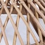 Σκαμπώ από Φυσικό Rattan με Στρογγυλό Μαξιλάρι Gloat 39x39x45cm