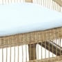 Πλεκτή Πολυθρόνα από Φυσικό Rattan με Μαξιλάρι Mamah 65x72x84cm