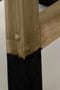 Σκαμπώ Teak με Μαύρα Πόδια New Antik 42x25x54cm