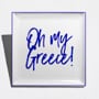 Πιάτο Λευκή Πορσελάνη Oh my Greece! Tomy K 21x21cm