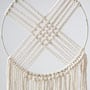 Boho Διακοσμητικό Τοίχου Macrame Ονειροπαγίδα με Κρόσσια Orion 30x60cm
