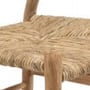 Πολυθρόνα Από Teak με Φυσική Ψάθα Agathe 46x45x90cm