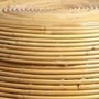 Σκαμπώ Χαμηλό από Φυσικό Rattan & Bamboo Raw 42x42x47cm