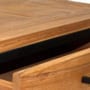 Κομοδίνο Side Table από Ξύλο Teak & Μεταλλική Βάση Aimi 50x50x45cm