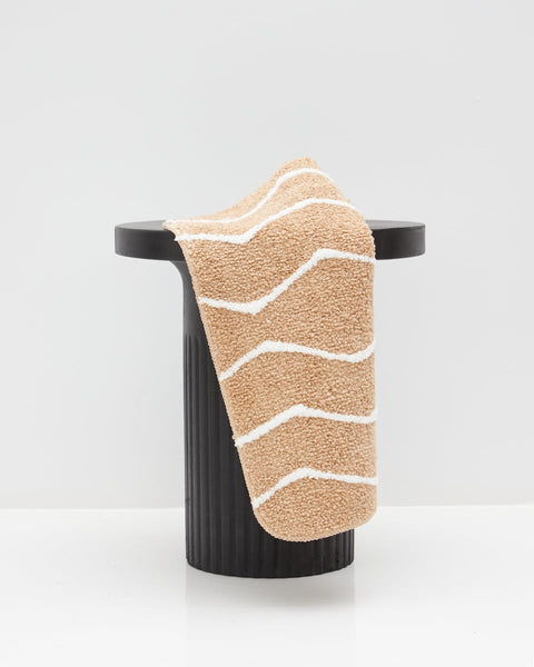 Micro Αντιολισθητικό Χαλάκι Μπάνιου Zig Zag 40x60cm-Μπεζ