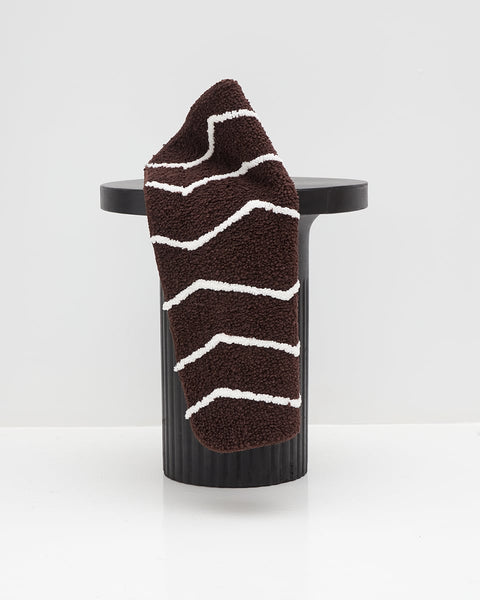 Micro Αντιολισθητικό Χαλάκι Μπάνιου Zig Zag 40x60cm-Σοκολά