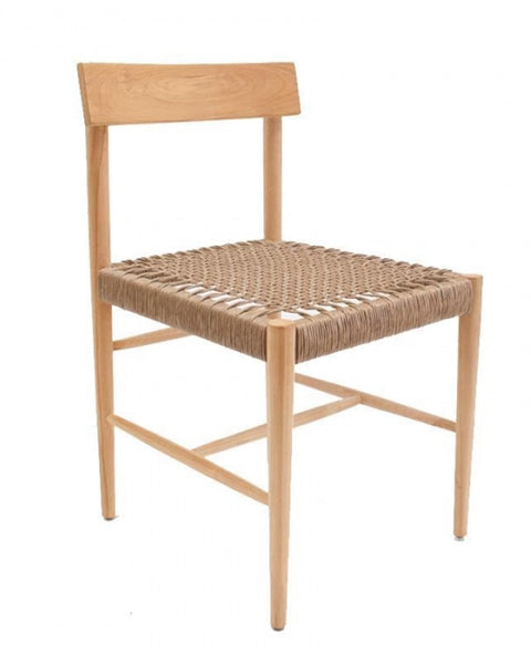 Καρέκλα Από Ξύλο Teak με Κορδόνι Zora 48x49x79cm