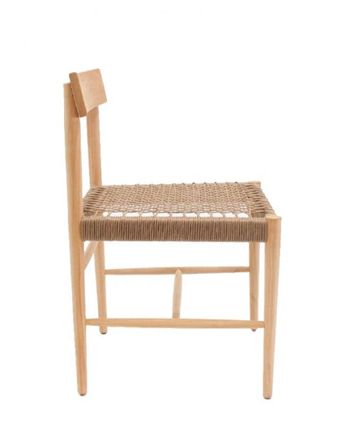 Καρέκλα Από Ξύλο Teak με Κορδόνι Zora 48x49x79cm